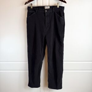 Everlane The Organic Straight-Leg Pant Black Organic Cotton Size 10